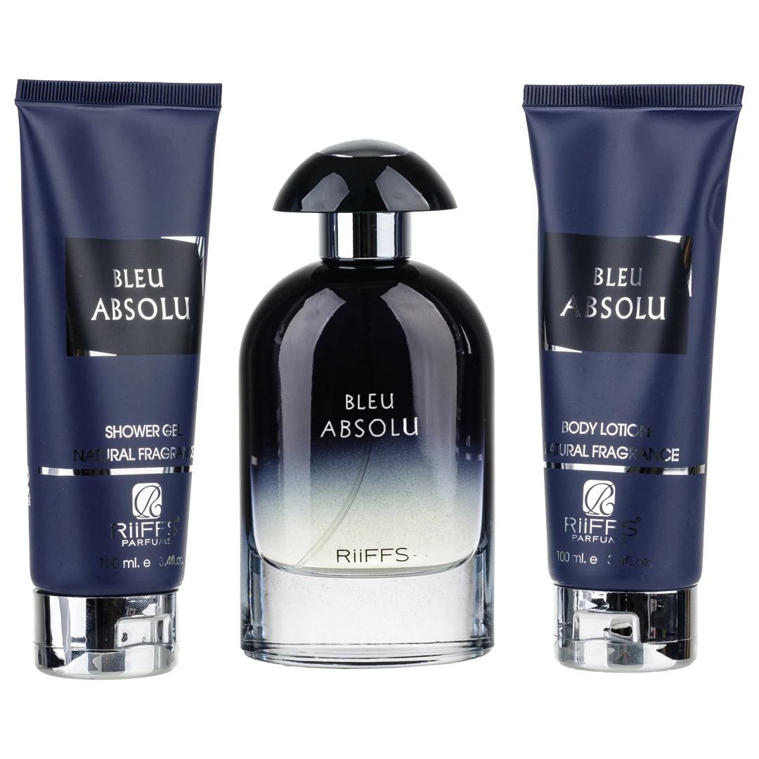 Set Cadou Bleu Absolu Eau de Parfum 100ml + Gel De Dus 100ml + Lotiune de corp 100ml, Riiffs